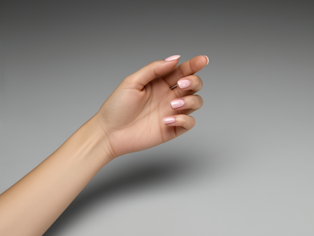 Rose Satin Glow Nails