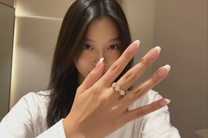 Classic almond French press-on nails